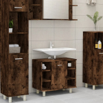 Vannitoakapp, suitsutatud tamm, 60 x 32 x 53,5 cm, tehispuit