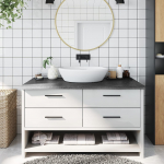 Vannitoa tasapind, tumepruun, 100x50x(2-4)cm t&ouml;&ouml;deldud t&auml;ispuit