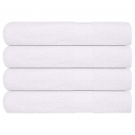 Saunar&auml;tikud 4 tk, valge, 80x200 cm, 360 gsm, 100% puuvill