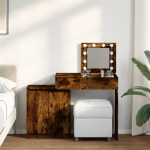 Tualettlaud LEDiga, suitsutatud tamm, 115x37x110,5 cm