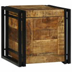 Hoiukast pruun ja must 40 x 40 x 40 cm tugev mango puu