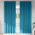 Kardinad r&otilde;ngastega 2 tk T&uuml;rkiis 260 x 140 cm Pol&uuml;ester