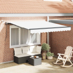 Kokkuvolditav varikatus valge 350 x 250 cm pol&uuml;ester