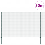 Keevitatud traadi aed 22 u-postiga roheline 1.5x50 m teras