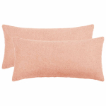 Diivanipadi 2 tk HEERLEN roosa 40 x 70 cm boucl&eacute;