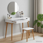 Vidaxl Riietumislaud FAUSKE Valge 100 x 50 x 78 cm