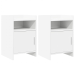 &Ouml;&ouml;kapid 2 pcs Valge 40 x 36 x 60 cm Tehispuit
