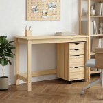 T&ouml;&ouml;laud ja rullkappi komplekt MOSS 2 pcs Pruun