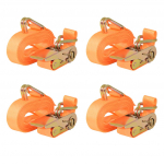 Pingutitega koormarihmad 4 tk 0,4 tonni 6 m x 25 mm, oranž