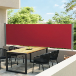 Lahtit&otilde;mmatav terrassi k&uuml;lgsein, 140 x 600 cm, punane