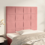 Voodipeatsid 2 tk, roosa, 100x5x78/88 cm, samet
