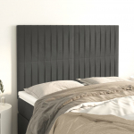 Voodipeatsid 4 tk, tumehall, 72x5x78/88 cm, samet