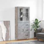 K&otilde;rge kapp, betoonhall, 69,5 x 34 x 180 cm,tehispuit