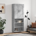 K&otilde;rge kapp, betoonhall, 69,5 x 34 x 180 cm,tehispuit