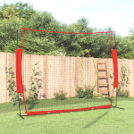 Kaasaskantav pesapalli harjutusv&otilde;rk, punane ja must