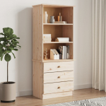 Raamaturiiul sahtlitega "alta" 60 x 35 x 142 cm, m&auml;nnipuit
