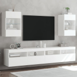 Teleri seinakapid LED-tuledega 2 tk, valge, 40 x 30 x 60,5 cm