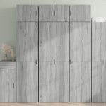 Hoiukapp, hall sonoma tamm, 70 x 42,5 x 225 cm tehispuit