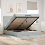 OTTOMANI VOODIRAAM MADRATSITEGA, HELEHALL, 180X200 CM, SAMET