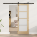 Liuguks riistvara komplektiga 73.5 x 198.5 cm kindel puit m&auml;nnipuit
