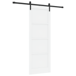 Libisev uks koos tarvikute komplektiga valge 78x211 cm tugev puidust m&auml;nnipuit