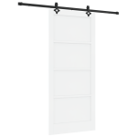Liuguks koos ukselukkude komplektiga valge 93x211 cm tugev m&auml;nnipuit