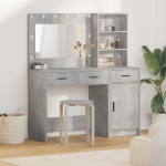 2-osaline tualettlauakomplekt LED-iga, betoonhall, tehispuidust