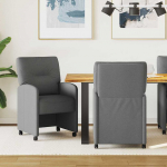 Ratastega S&ouml;&ouml;gi-toolid 2 tk Tumehall 57 x 67 x 95 cm kangas