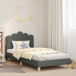 Laste voodiraam peatoega peaga Tumehall 90 x 190 cm kangas