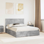 Voodiraam peatsiga sahtliga Betoonhall 150 x 200 cm Tehispuit