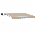 Manuaalne varikatus LED-idega Beež 3 x 2,5 m