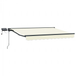 Manuaalne varikatus LED-idega cream 2,5 x 2 m