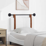 Rippuv voodipeats Seinale kinnitatav Valge 90 x 55 x 5 cm Antiik PU