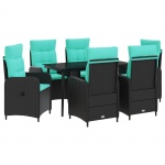 Diivanilaua komplekt 7 pcs PE rattan ja pulberkattega teras
