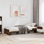 Peatsiga voodiraam Suitsutatud tamm 80 x 200 cm Tehispuit