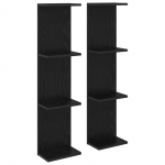 Seinariiul 2 pcs Must tamm 22 x 15 x 100 cm Tehispuit