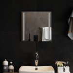 LED vannitoa peegel L&auml;bipaistev 40 x 40 cm karastatud klaas