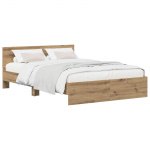 Peatsiga voodiraam peaga Artisan tamm 140 x 190 cm Tehispuit