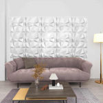 Seinapaneelid 48 pcs Dakhi Valge 50 x 50 cm XPS Vaht