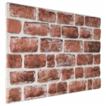 Seinapaneelid 10 pcs Tumepruun ja valge 100 x 50 cm EPS vaht