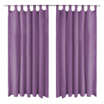 Aasadega mikrosatiinist kardinad 2 tk 140 x 245 cm, lilla