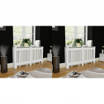 Radiaatori kate, 2 tk, mdf, 152 cm, valge