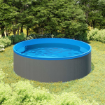 Lastebassein rippuva pinnapuhastaja ja pumbaga 350x90 cm hall