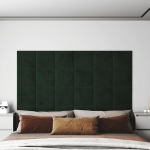 Seinapaneelid 12 tk, tumeroheline, 30 x 30 cm, samet, 1,08 m&sup2;