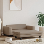 Koeravoodi laiendusega, cappuccino, 100 x 50 x 30 cm, kunstnahk