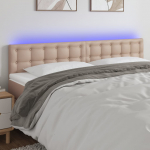 LED-voodipeats cappuccino 180x5x78/88 cm kunstnahk