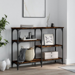 Konsoollaud, suitsutatud tamm, 102x29x75 cm, tehispuit