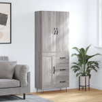 K&otilde;rge kapp, hall sonoma tamm, 69,5 x 34 x 180 cm, tehispuit