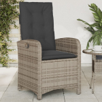 Allalastava seljatoega aiatool koos patjadega, hall, pol&uuml;rotang
