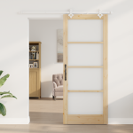 Liuguks riistvarakomplektiga 86x211 cm tugev puu m&auml;nd